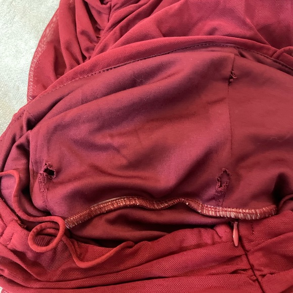 PRINCESS POLLY RED ROUSH DRESS size 4 - Picture 3 of 3